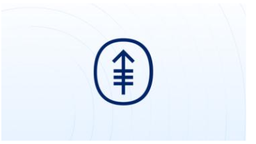 Logo with an upward arrow through horizontal lines, enclosed in an oval.