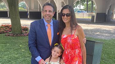 Mike Repole with his wife and daughter. 